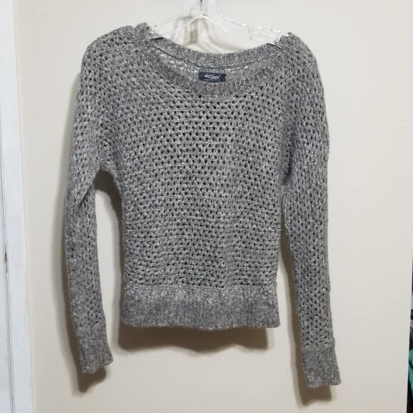 SILVER JEAN Sweater XS Grey Button Accent Boho Casual Teen NWOT - Picture 1 of 6